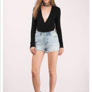 Tobi Black Cut-Out Bodysuit